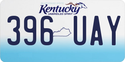 KY license plate 396UAY