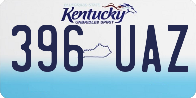KY license plate 396UAZ