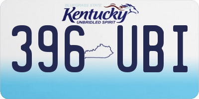 KY license plate 396UBI