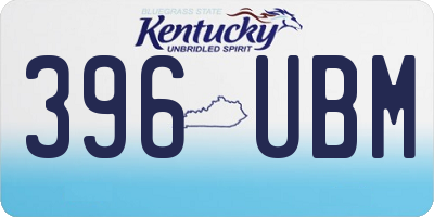 KY license plate 396UBM