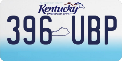 KY license plate 396UBP