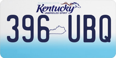 KY license plate 396UBQ