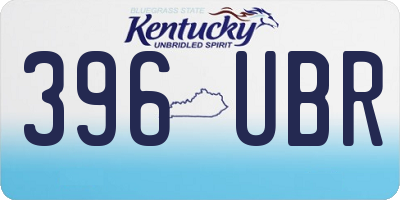 KY license plate 396UBR