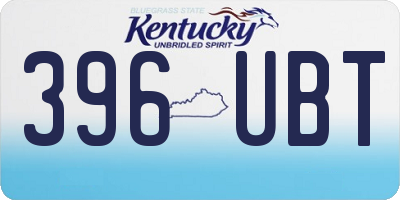 KY license plate 396UBT
