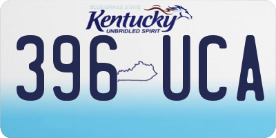 KY license plate 396UCA