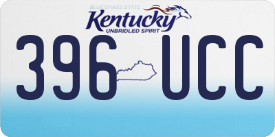 KY license plate 396UCC