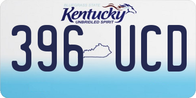KY license plate 396UCD