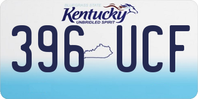 KY license plate 396UCF
