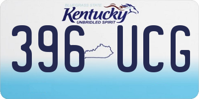 KY license plate 396UCG