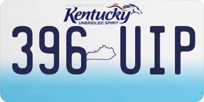 KY license plate 396UIP