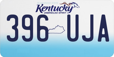 KY license plate 396UJA