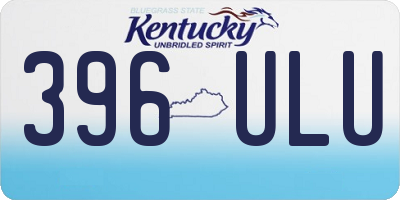 KY license plate 396ULU
