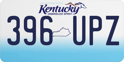 KY license plate 396UPZ