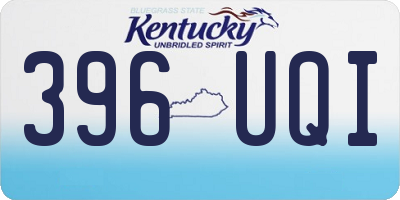 KY license plate 396UQI