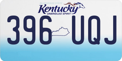 KY license plate 396UQJ