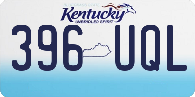 KY license plate 396UQL