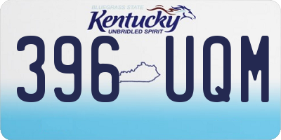 KY license plate 396UQM