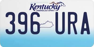 KY license plate 396URA