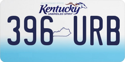 KY license plate 396URB