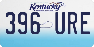 KY license plate 396URE