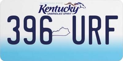 KY license plate 396URF