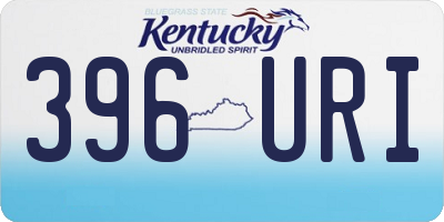 KY license plate 396URI