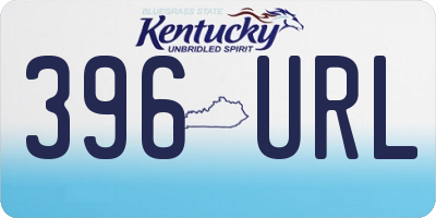 KY license plate 396URL