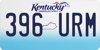 KY license plate 396URM