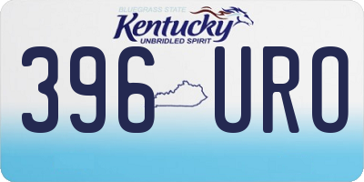 KY license plate 396URO