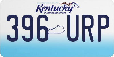KY license plate 396URP