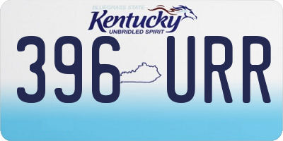 KY license plate 396URR