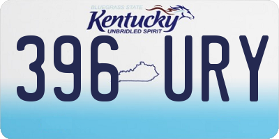 KY license plate 396URY