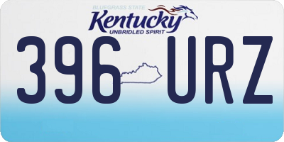 KY license plate 396URZ