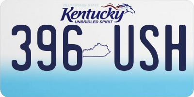 KY license plate 396USH