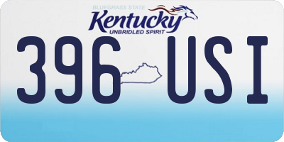 KY license plate 396USI