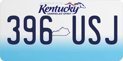 KY license plate 396USJ