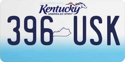 KY license plate 396USK