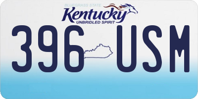 KY license plate 396USM