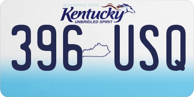 KY license plate 396USQ