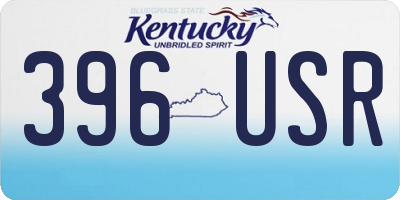 KY license plate 396USR