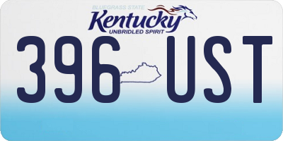 KY license plate 396UST