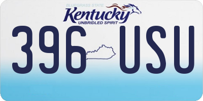 KY license plate 396USU