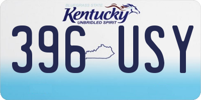 KY license plate 396USY