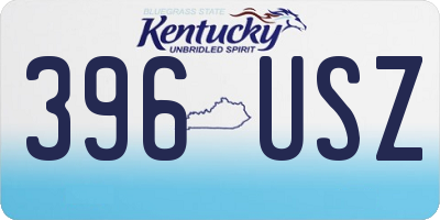 KY license plate 396USZ