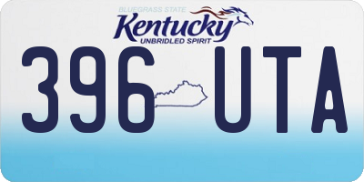 KY license plate 396UTA