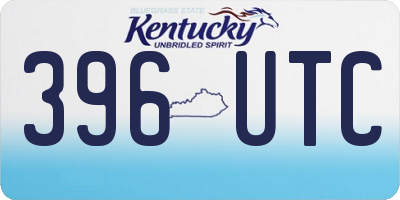 KY license plate 396UTC