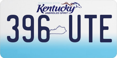KY license plate 396UTE