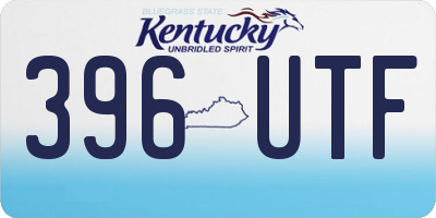 KY license plate 396UTF