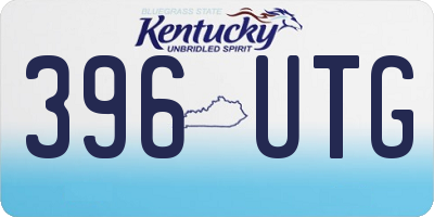KY license plate 396UTG