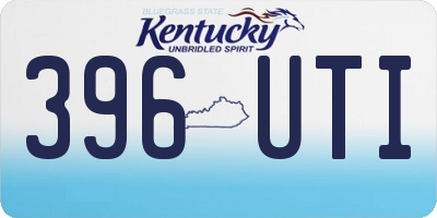KY license plate 396UTI